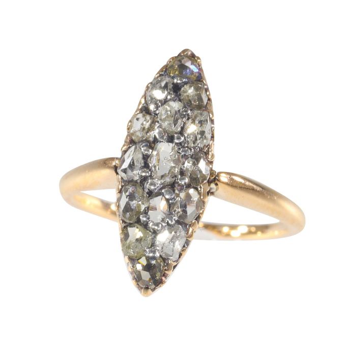 Vintage antique Late Victorian rose cut diamond ring by Unbekannter Künstler