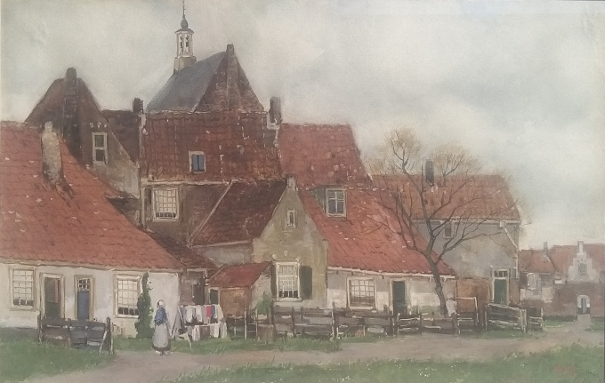 View of the town of Brielle by Herman Heuff