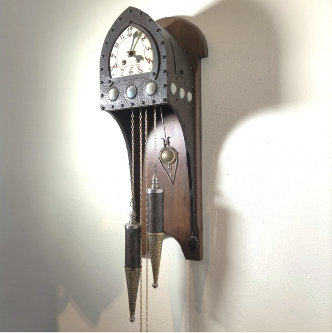 Arts & Crafts wall clock by Albin Muller