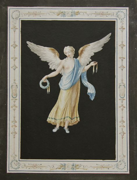 Set of eight gouache drawings by Unbekannter Künstler