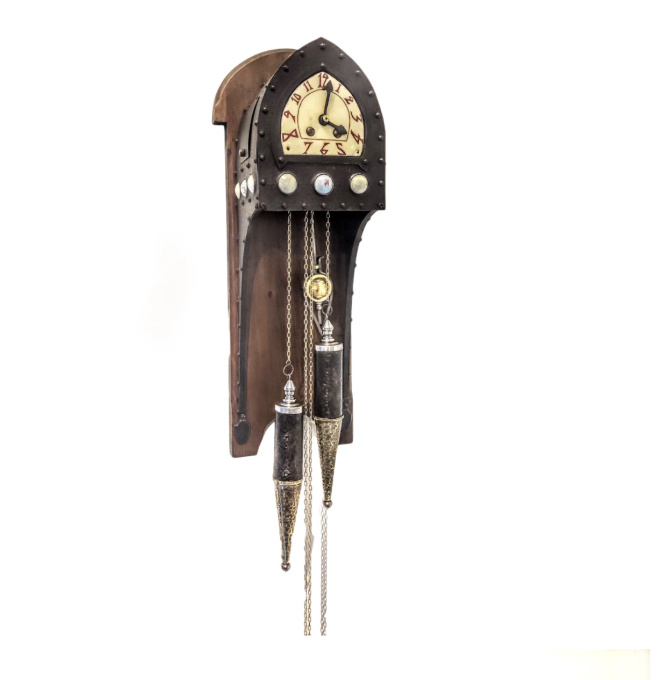 Arts & Crafts wall clock by Albin Muller