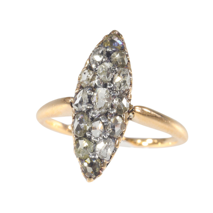 Vintage antique Late Victorian rose cut diamond ring by Unbekannter Künstler