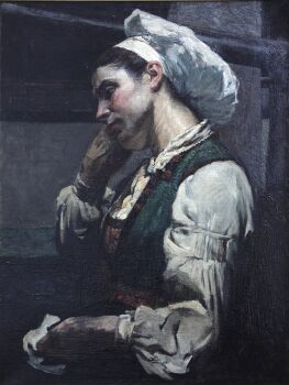 Young female in Italian dress by Hendrik J. Haverman