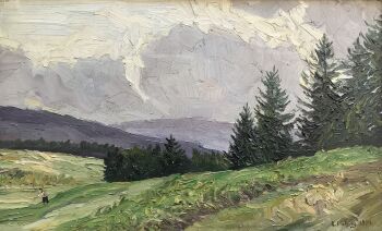 Berglandschap by Georg Höhlig
