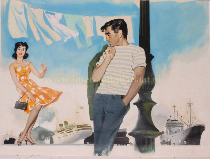 1950s film poster  by Angelo Cesselon