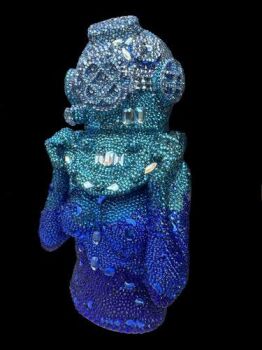 Diver Up - Swarovki Crystals by Victor Spinelli