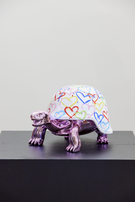 Heart Turtle Pink by Diederick Van Apple