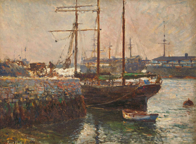 AANGEMEERDE DRIEMASTER by Evert Moll