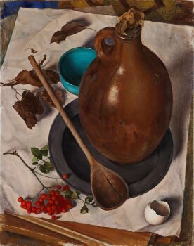 Still life with red berries by Johannes Bernardus (Johan) Ponsioen