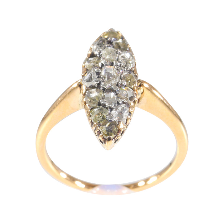 Vintage antique Late Victorian rose cut diamond ring by Unbekannter Künstler