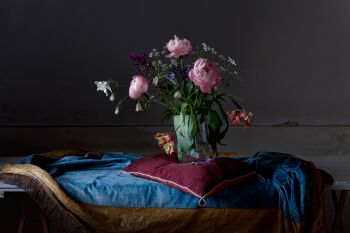 Flowers On A Cushion by Dik Nicolai