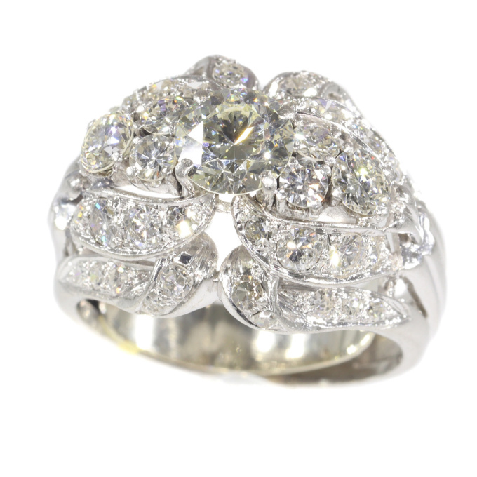Vintage Fifties diamond cocktail ring by Artiste Inconnu