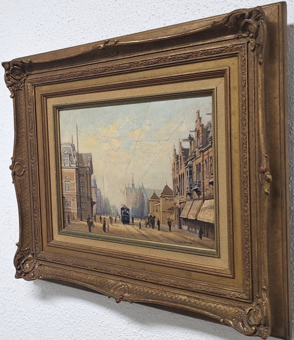 Stadsgezicht Amsterdam, Van Baerlestraat met het Koninklijk Concertgebouw en de Amsterdamse IJsclub by Wilbrandus Joannes Koppius