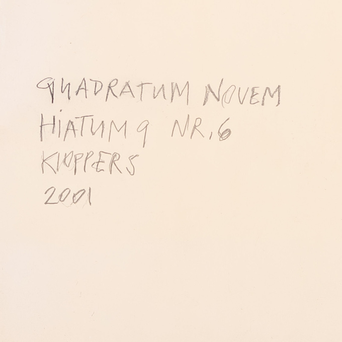 Four reliefs on panel from the ‘Quadratum Novem’ series, 2001 – multiplex, paint by Willem Kloppers