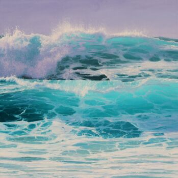 Erika Toliusis 'Faraway Breakers' Original oil painting 100 x100 cm y2023 by Erika Toliusis