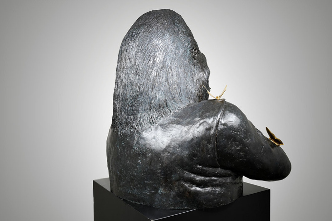 Bronze Gorilla by Yaniv Edery