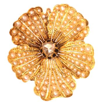 Antique gold pansy pendant and brooch symbol of love and remembrance. by Unknown artist