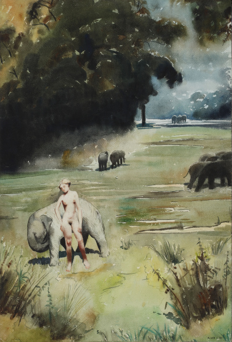 `Jonge olifanten` by Cornelis Kloos