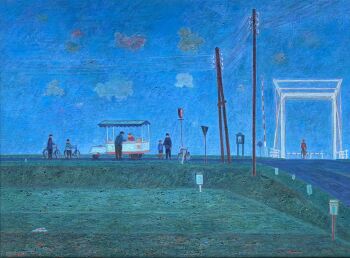 IJscocar met ophaalbrug by Dirk Breed