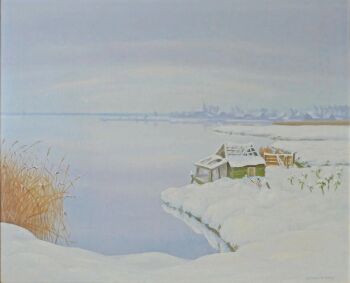 Loosdrecht in de winter by Dirk Smorenberg