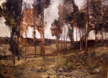 Landscape in Limburg, the south of the Netherlands by Willem van Konijnenburg