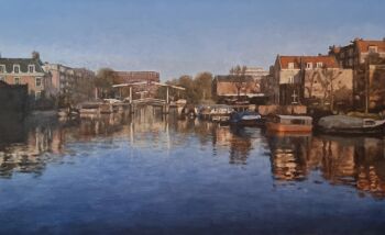 Realengracht te Amsterdam op een mooie Lentedag by Frans Koppelaar