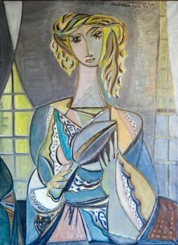 WOMAN WITH MIRROR by Han Hulsbergen