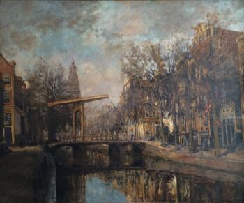 GEZICHT OP DE ZUIDERKERK TE AMSTERDAM by Egbert Rubertus Derk Schaap