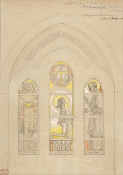 Ontwerp voor ramen in de Aloysiuskapel by Jan Toorop