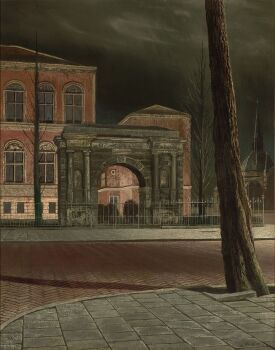 MUSEUMPOORT BIJ AVOND, RIJKSMUSEUM by Carel Willink