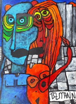 On the side walke 5 Painting by Bert Baumann