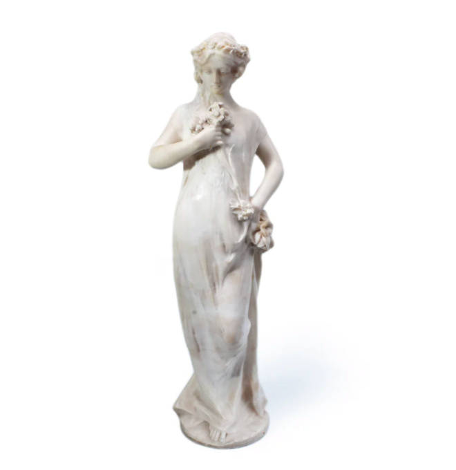 Femme fleur by Onbekende Kunstenaar