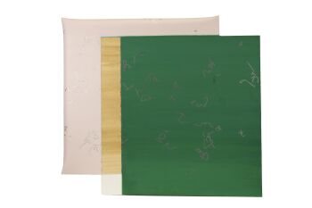 Two Paintings (Ususakura and Deep Green, White, and the Others) by Masaya Eguchi