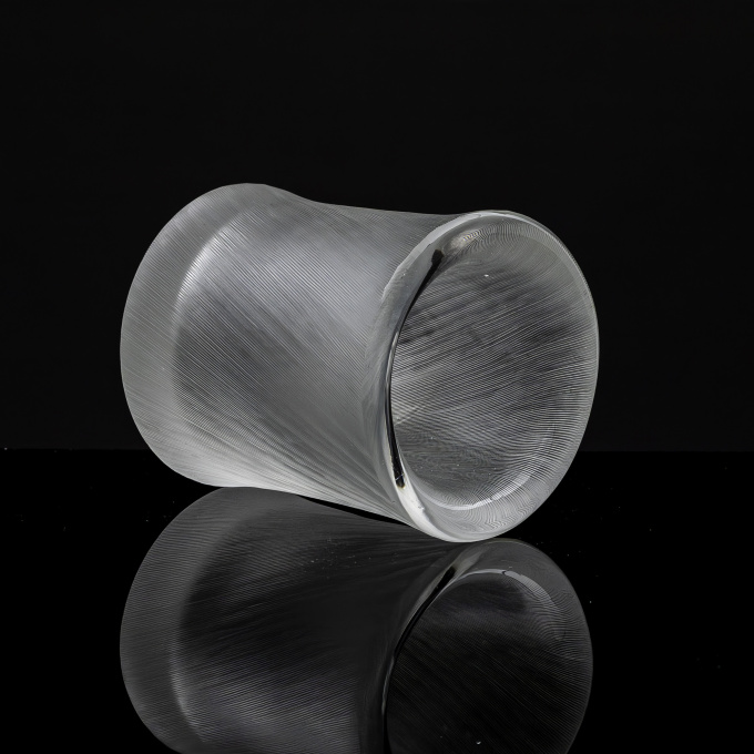 A comb-cut crystal Art object, model 3534 – Iittala Finland by Tapio Wirkkala