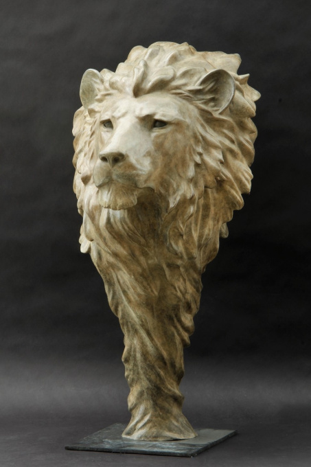 Lion Head (life size) by Gill Parker