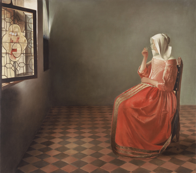 Woman in Red Dress by Mary Alacoque Waters