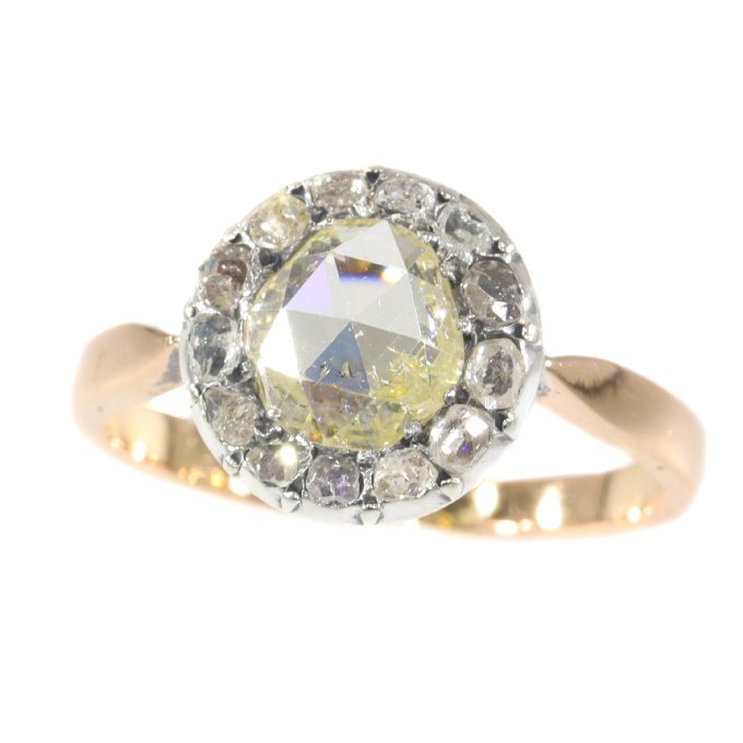 Victorian ring with rose cut diamonds by Artista Desconocido