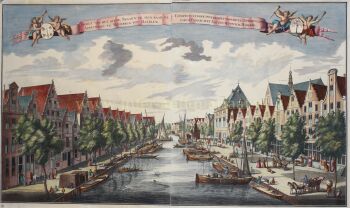 Haarlem, Spaarne - Leon Schenk after Abraham Rademaker by Abraham Rademaker