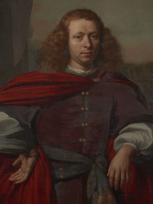 17th C Portrait of a Gentleman labelled "magistrat flamand Nicolas Maes" ,Oil on Canvas (marouflage),original frame. by Nicolas Maes