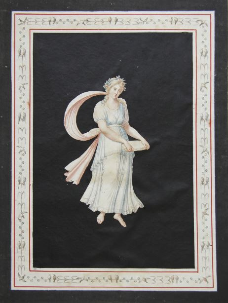 Set of eight gouache drawings by Unbekannter Künstler