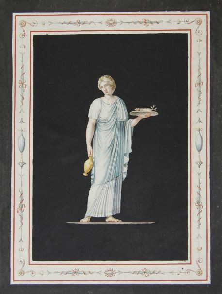 Set of eight gouache drawings by Unbekannter Künstler