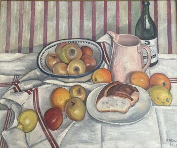 Still life with apples by Louis Neillot