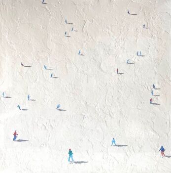 Shadows on White small V by Eline de Jonge