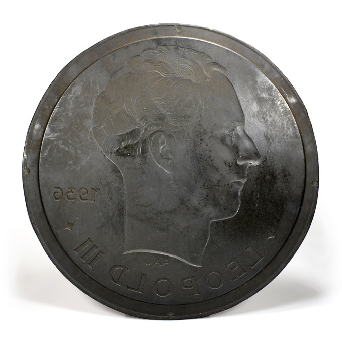 Epoxy model obverse 5 frank Leopold III by Unknown artist