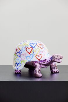 Heart Turtle Pink by Diederick Van Apple