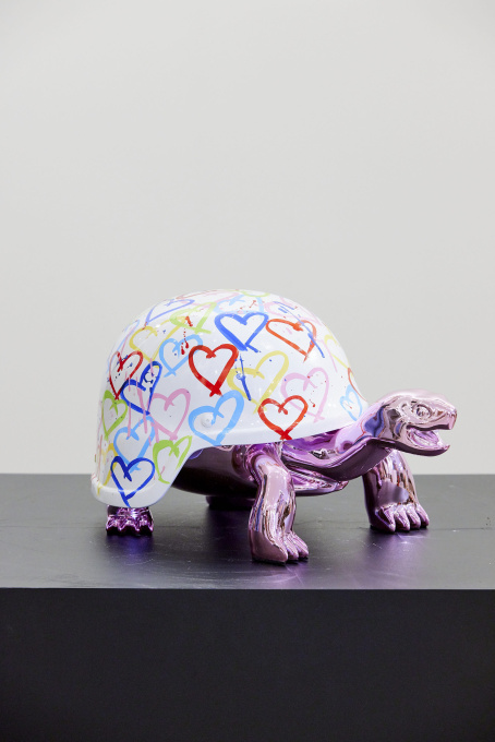 Heart Turtle Pink by Diederick Van Apple