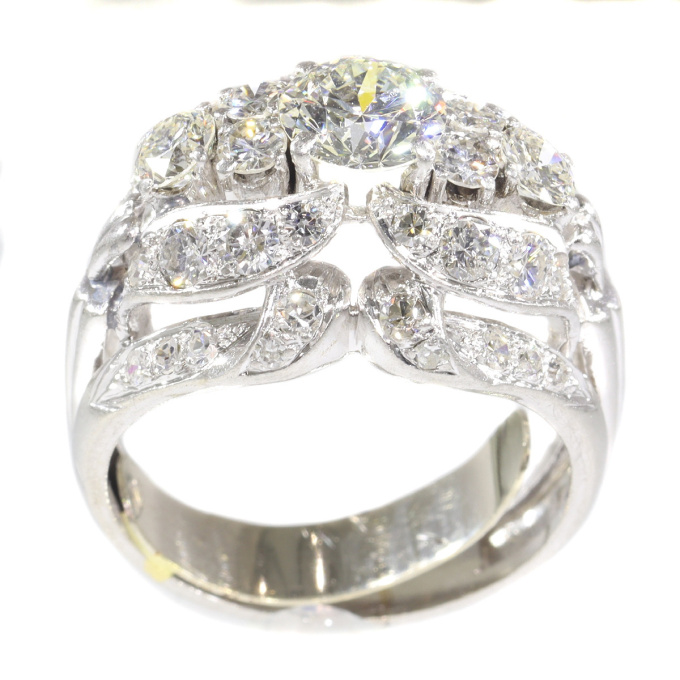 Vintage Fifties diamond cocktail ring by Artiste Inconnu