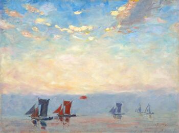 Hoogaarzen voor de kust van Vlissingen by Jacques Bergmans