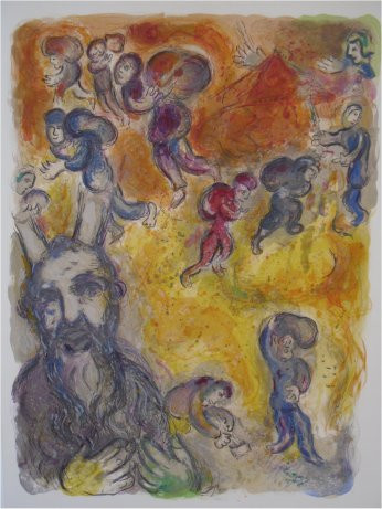 And Mozes saw the burdens of his Brethren by Marc Chagall