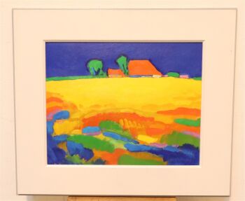 Landschap met koolzaadveld by Dirk Beintema